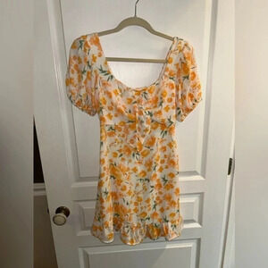 Sienna Sky Tangerine Mini Summer Dress. Size small